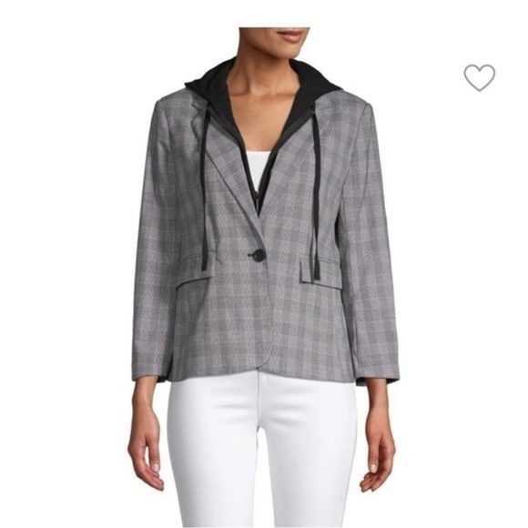 Kenneth Cole layered hooded blazer size XL